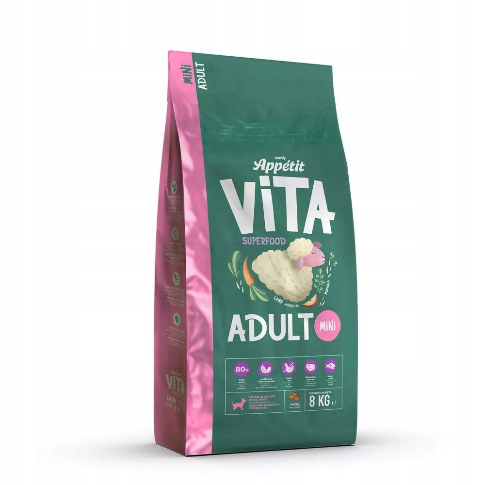 Suché Krmivo Pre Psov Malých Jahňacích Plemien 8KG Ľahko Stráviteľné Superfoods