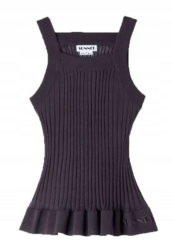 Sunnei Pletené tielko Charcoal Grey veľ. S