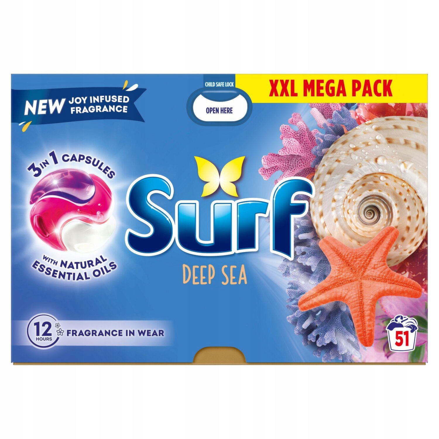 Surf 3in1 Deep Sea Pods kapsule na pranie, éterické oleje 51 kusov