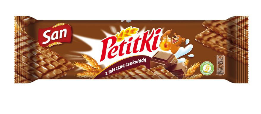 Sušienky Petitki s mliečnou čokoládou 138 g San, chrumkavá pochúťka