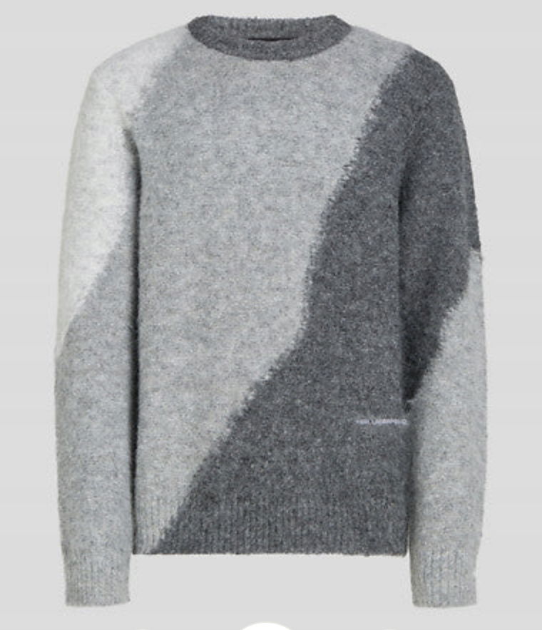 Sveter Karl Lagerfeld Kl Intarsia Crewneck veľ. M