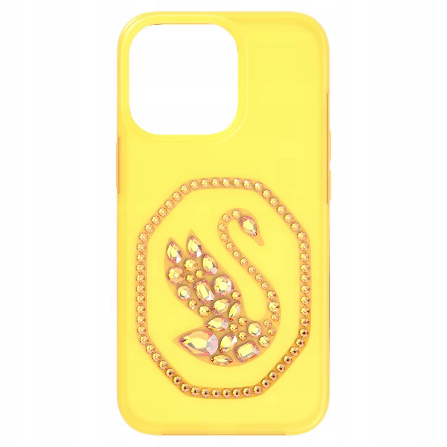 Swarovski Puzdro na iPhone 13, labutia žltá