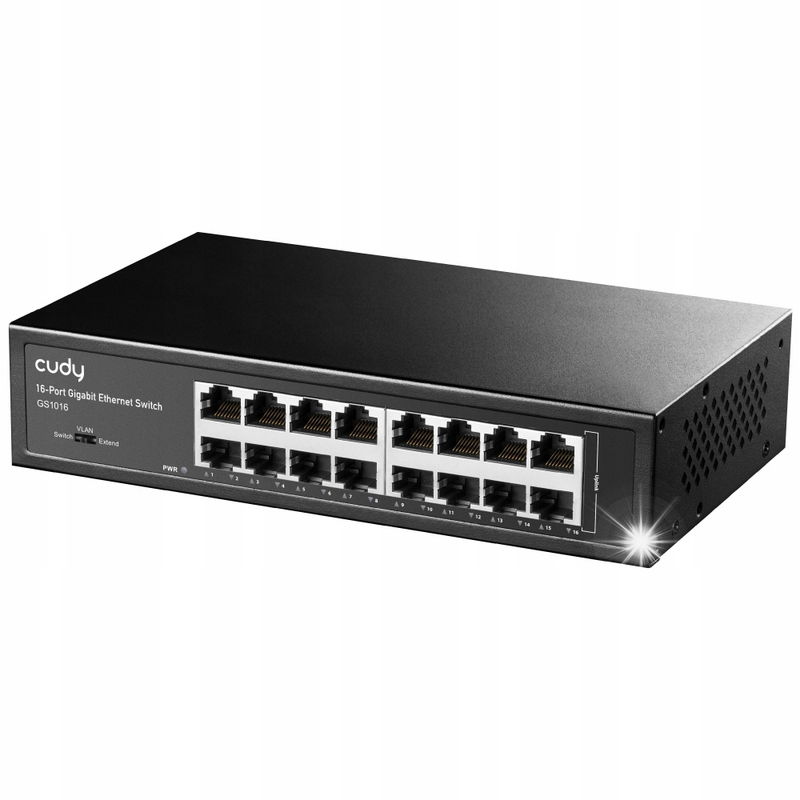 Switch 16-portový Cudy GS1016 1Gbps 10/100/1000 kovový