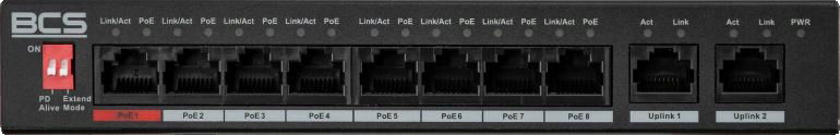 Switch PoE Bcs Line BCS-L-SP0802G(2)