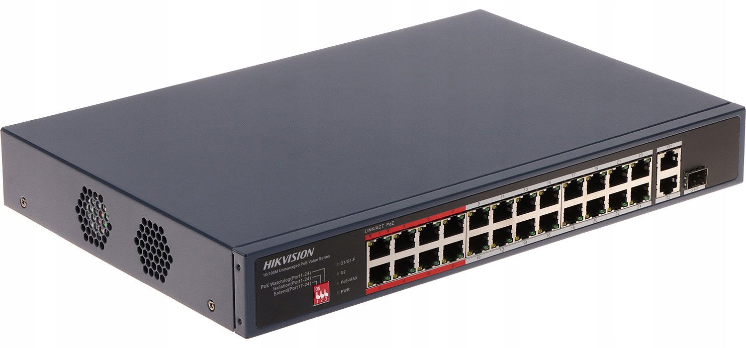 Switch Poe DS-3E0326P-E/M(C) 24-PORTOVÝ Sfp Hikvision