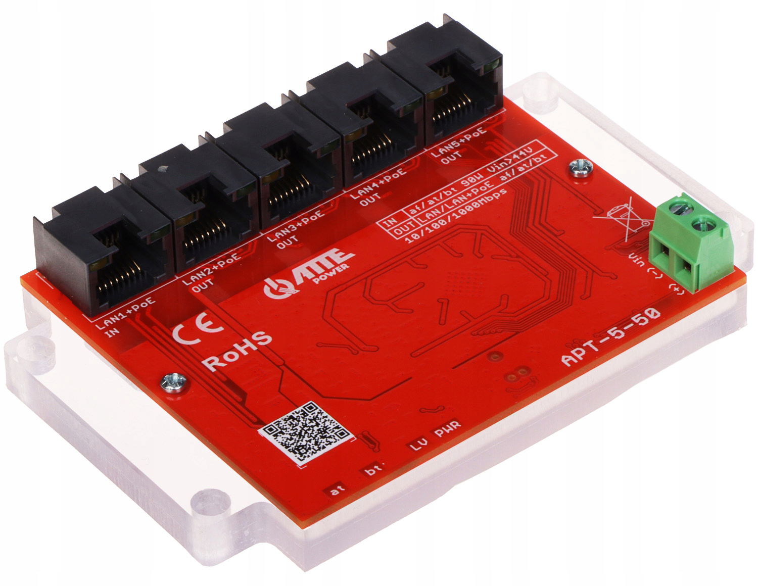 Switch Poe Extender APT-5-50 5-PORTOVÝ Atte