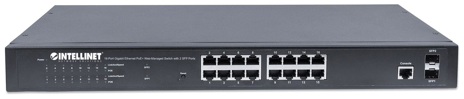 Switch spravovateľný Intellinet 561198 čierny