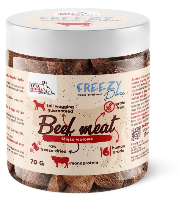 Syta Micha Freeze Pure Lyofilizované Hovädzie Mäso 70 G
