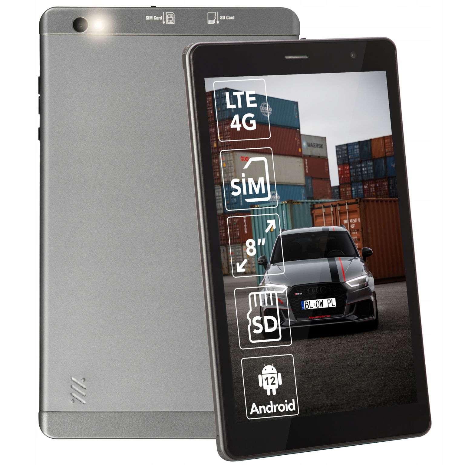 Tablet 8" 4G Lte 4/64GB 720p Android 12, Gps, Wifi, Bluetooth, Hd Display