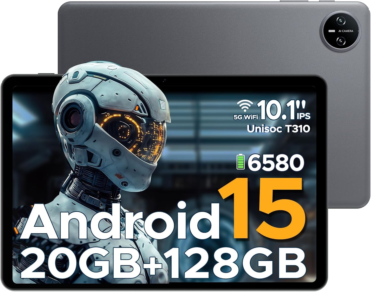 Tablet Doogee Tab A9 Pro 10,1 20GB/128GB 6580mAh 5G Android15 Sivý