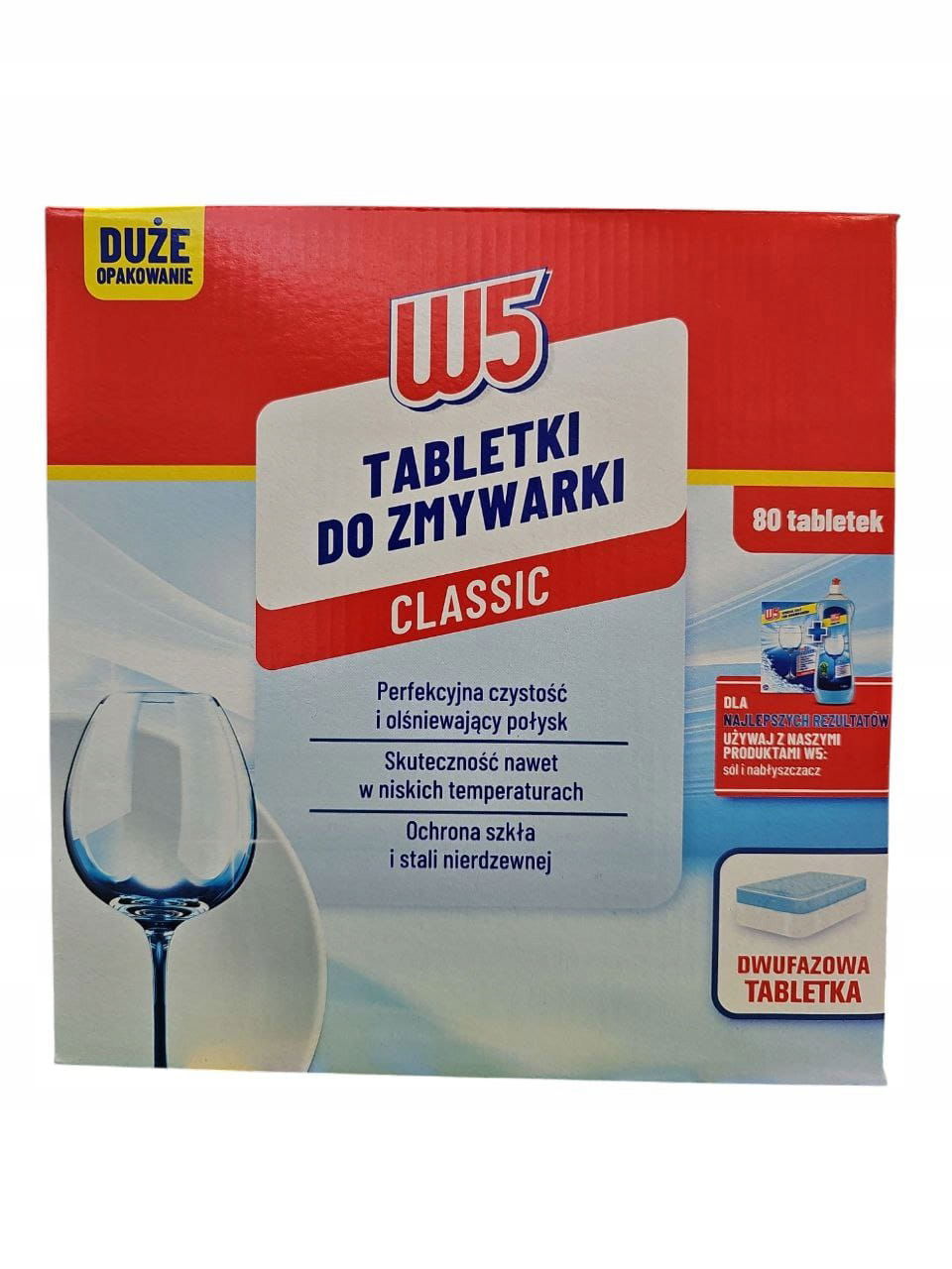 Tablety do umývačky riadu W5 Classic 80 kusov Veľké Balenie