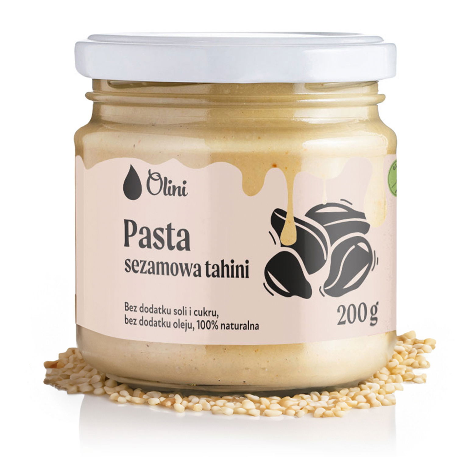 Tahini prírodná sezamová pasta Olini Prírodný krém 200 ml