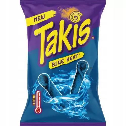 Takis snack kukuričné tortilla čipy Blue heat extreme hot 100g Esp