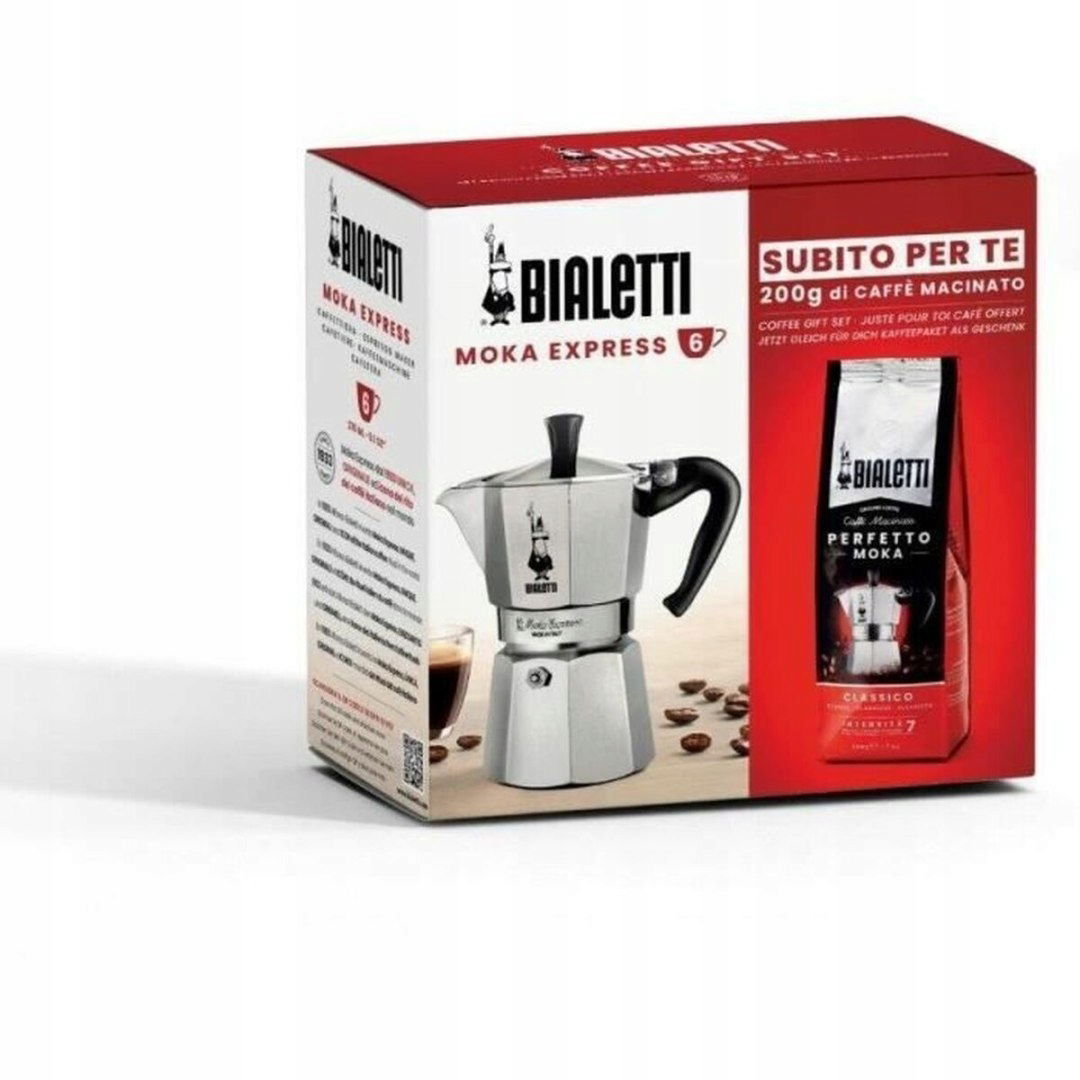 Talianska kaviarnička Bialetti Moka Classico Sivá 3 Šálky