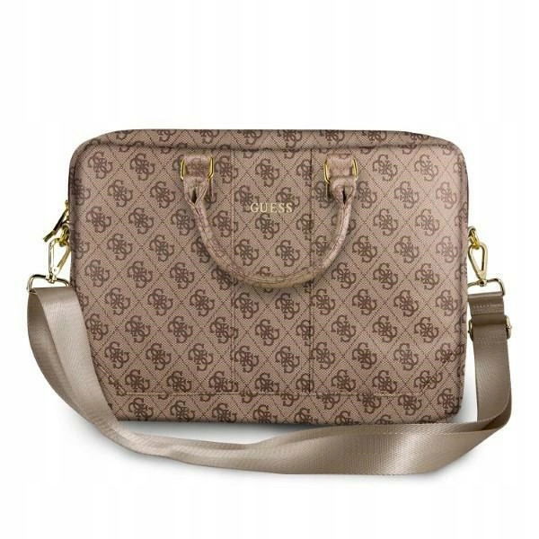 Taška Guess 4G Uptown na notebook 16" hnedá