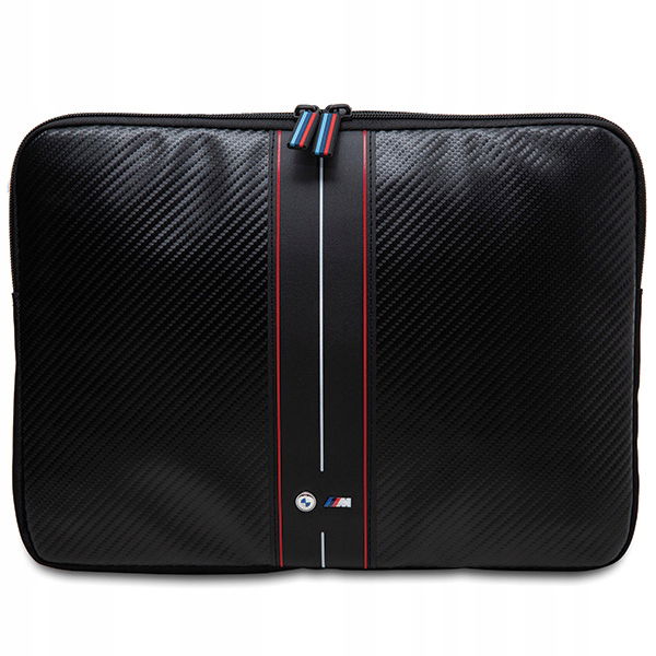 Taška na notebook 16" Bmw Sleeve Carbon Red Stripes, čierna
