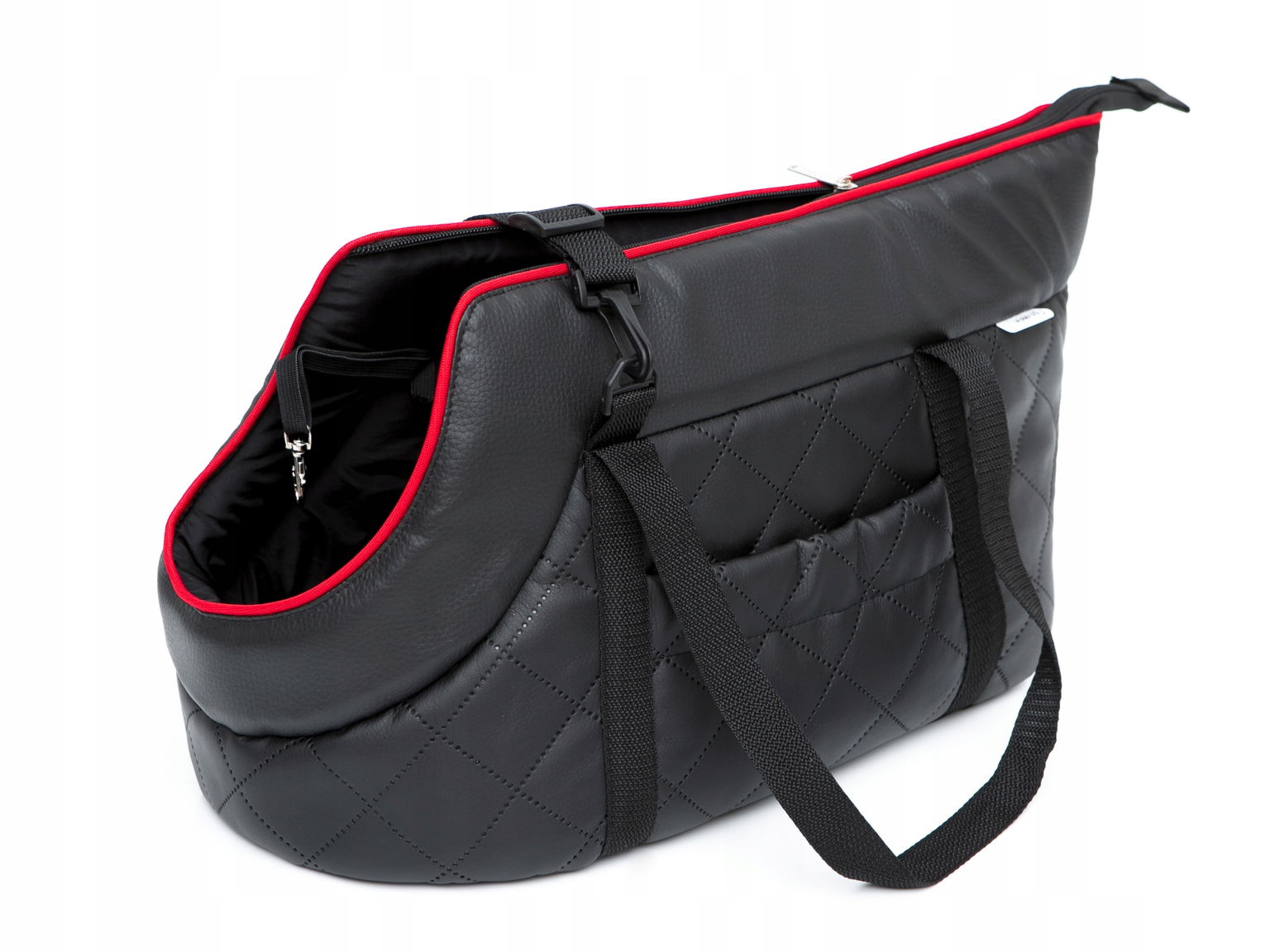 Taška pre psa Veľký transportér Nosič Cestovná taška z ekologickej kože 50 x 30 cm