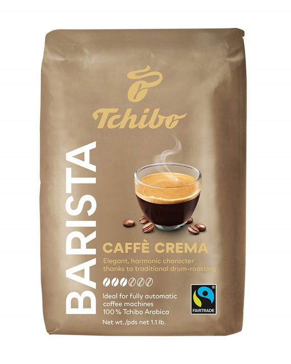 Tchibo Barista Caffe Crema Káva zrnková 500G Arabika