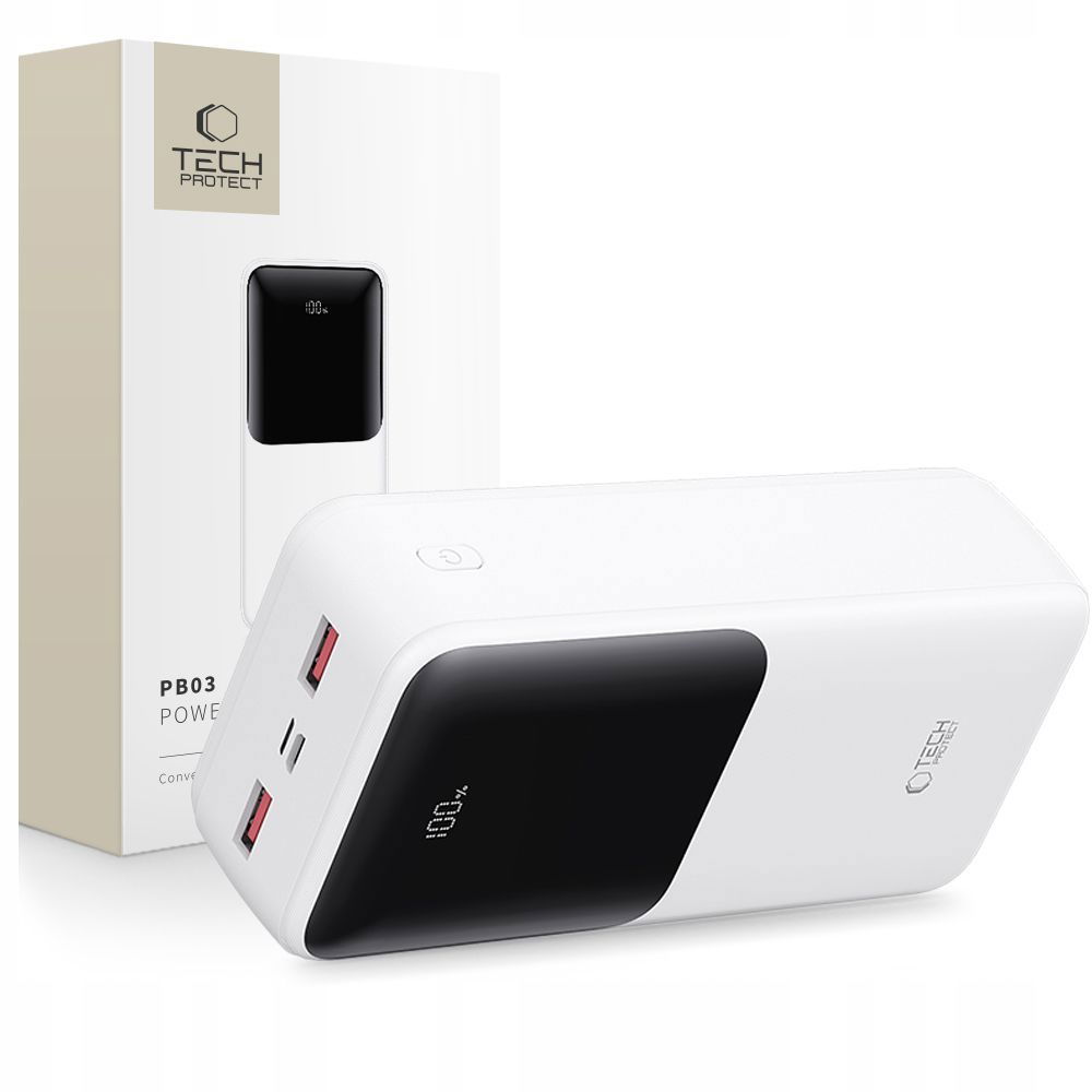 Tech-protect PB03 Power Banka 30000MAH 22.5W Biela