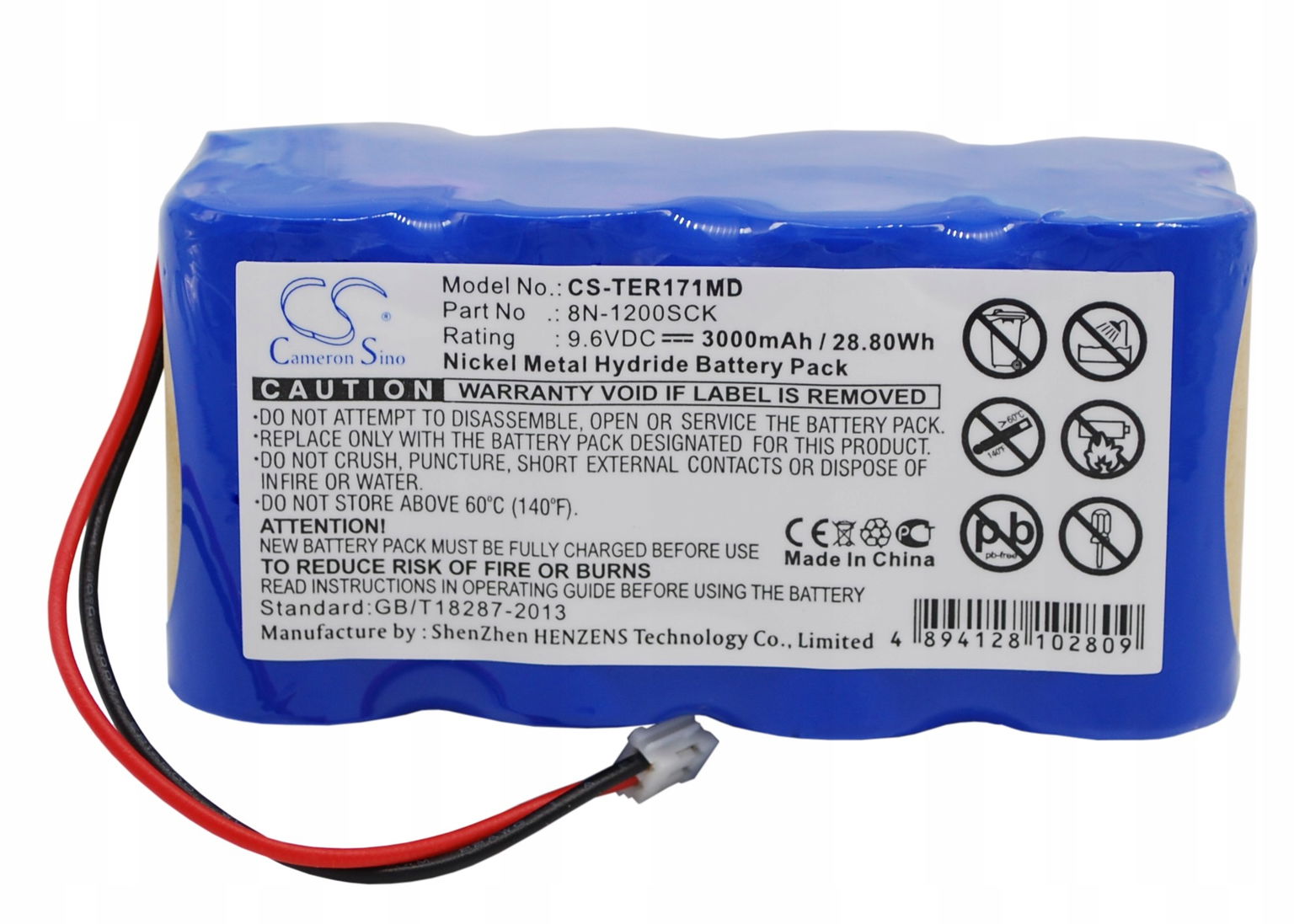 Techtek Batéria 3000mAh kompatibilná s [ Terumo ] infusion pump TE-171, infu