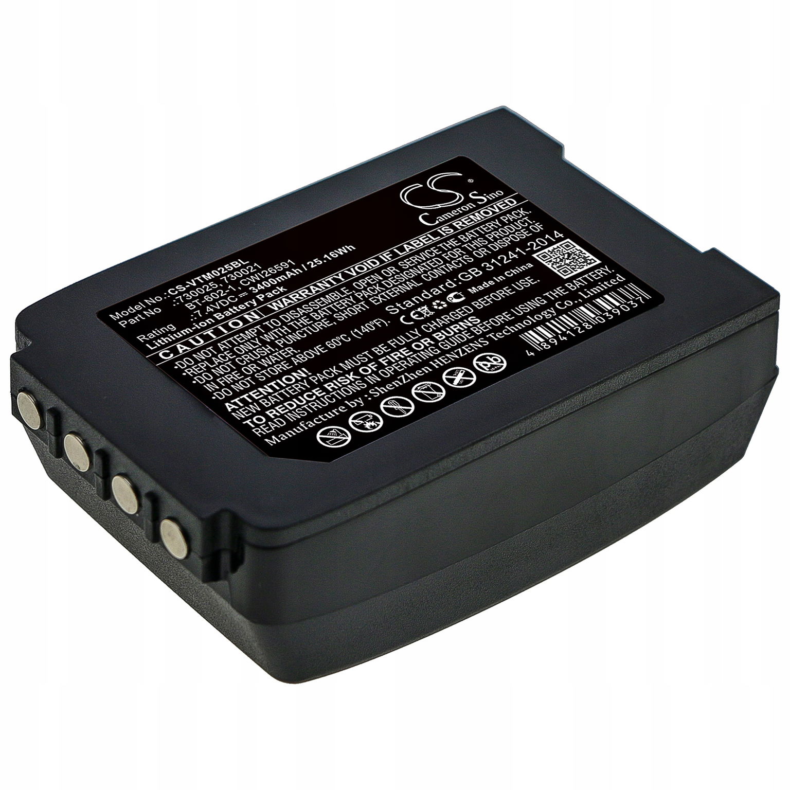 Techtek Batéria 3400mAh kompatibilná s [ Vocollect ] Talkman T2, Talkman T2X
