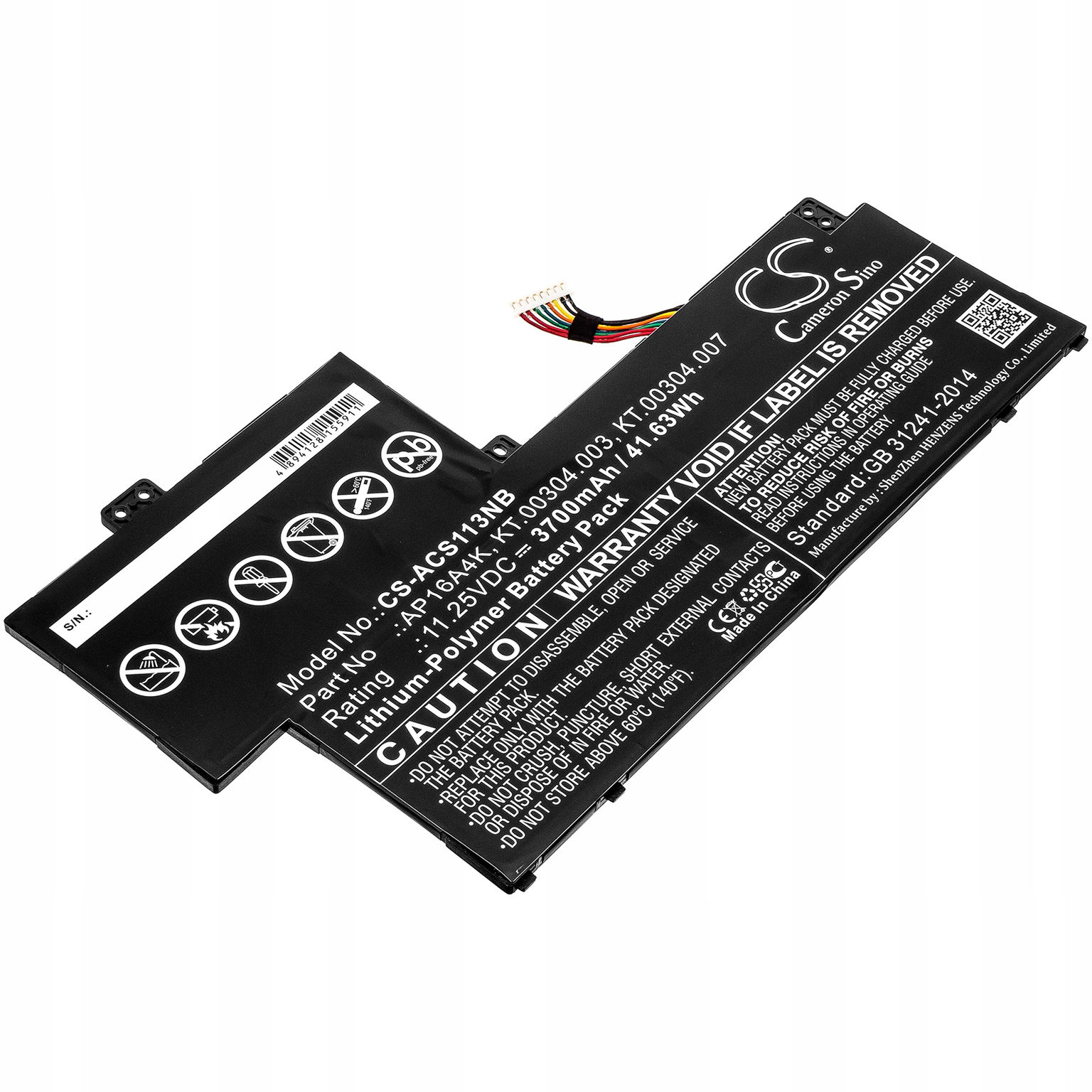 Techtek Batéria 3700mAh kompatibilná s [ Acer ] Aspire One Cloudbook 11 AO1-