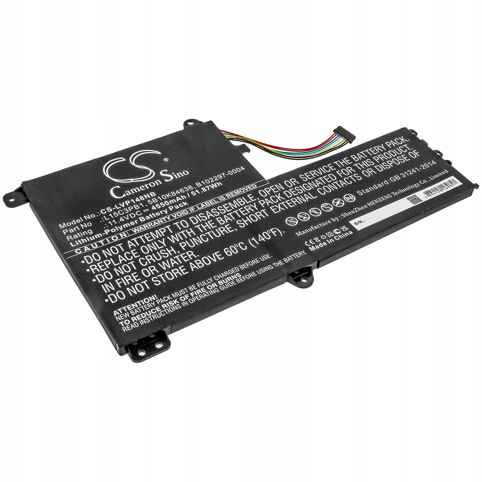 Techtek Batéria 4550mAh kompatibilná s [ Lenovo ] Flex 4-1470, Flex 4-1480 1