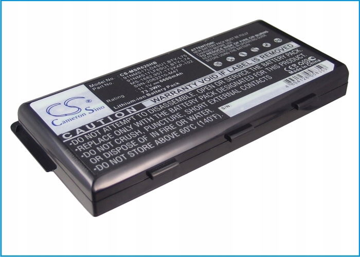 Techtek Batéria 6600mAh kompatibilná s [msi] A5000, A6005, A7200, CR500, C