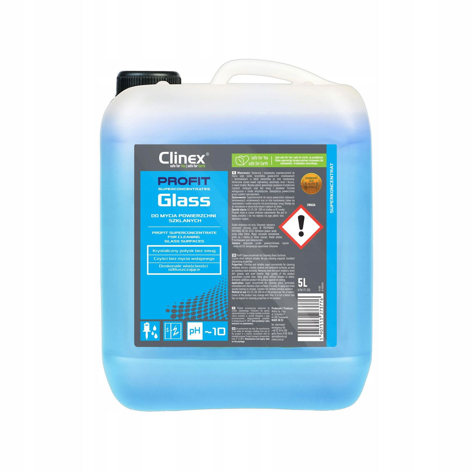Tekutina na umývanie skla Clinex Profit Glass 5L