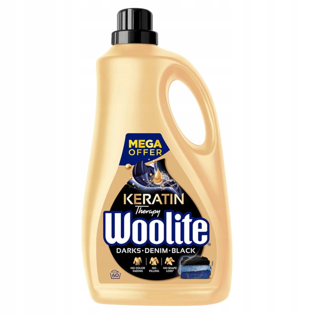 Tekutý prací prostriedok na čierne prádlo Woolite Keratin Therapy Black 60 praní 3,6 l