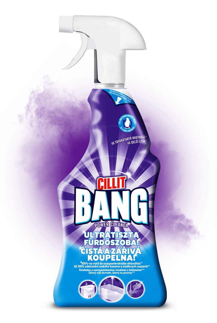 Tekutý prostriedok na čistenie kúpeľne Čistota a lesk Cillit Bang 750 ml