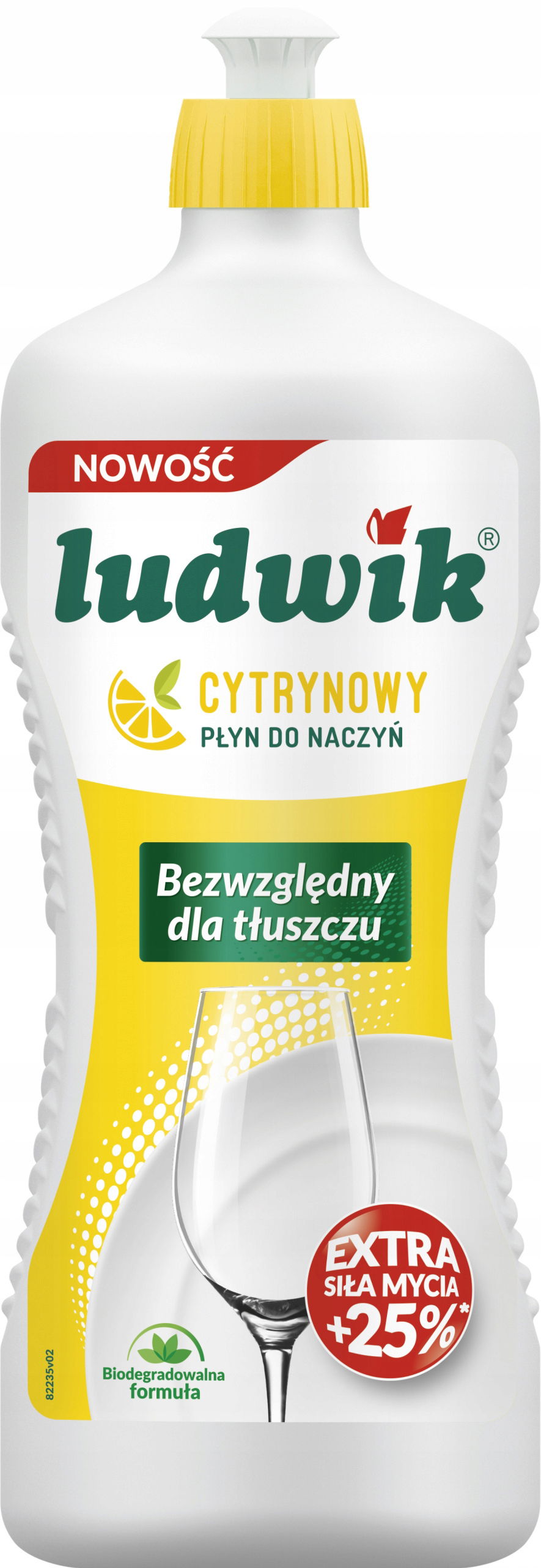 Tekutý prostriedok na umývanie riadu Ludwik citrónový 0,9 l