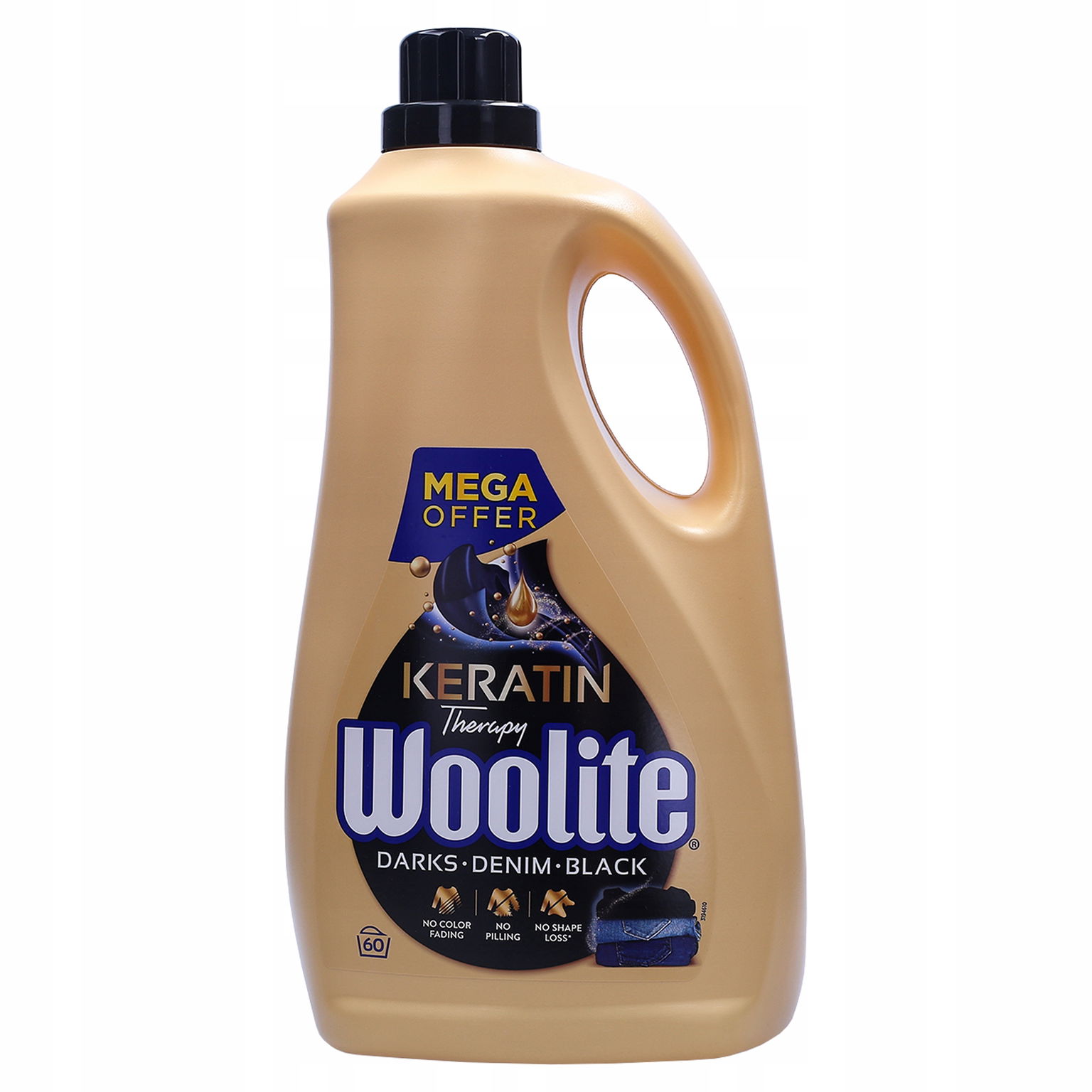 Tekutý prostriedok na univerzálne pranie Woolite Dark Keratin 3,6 l/60 praní