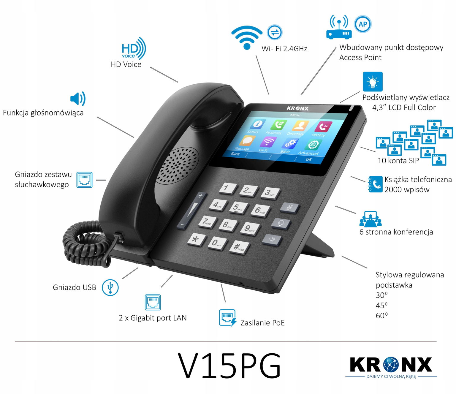 Telefón Kronx V15PG