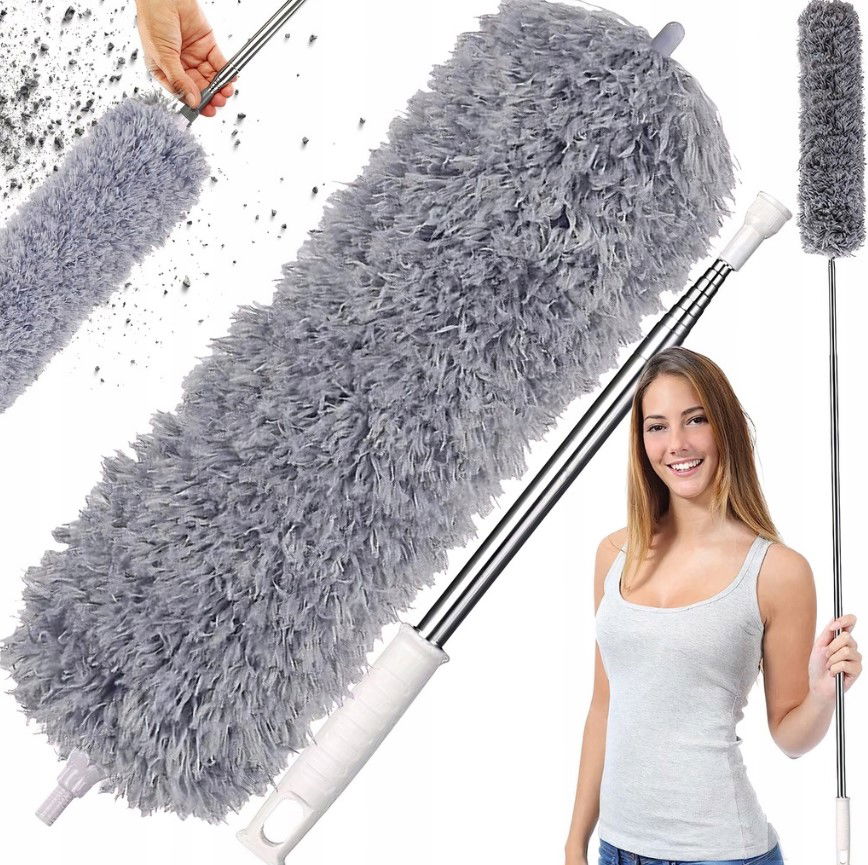 Teleskopická Kefa Na Prach Dlhá Metla 85 CM Mikrovlákno XXL