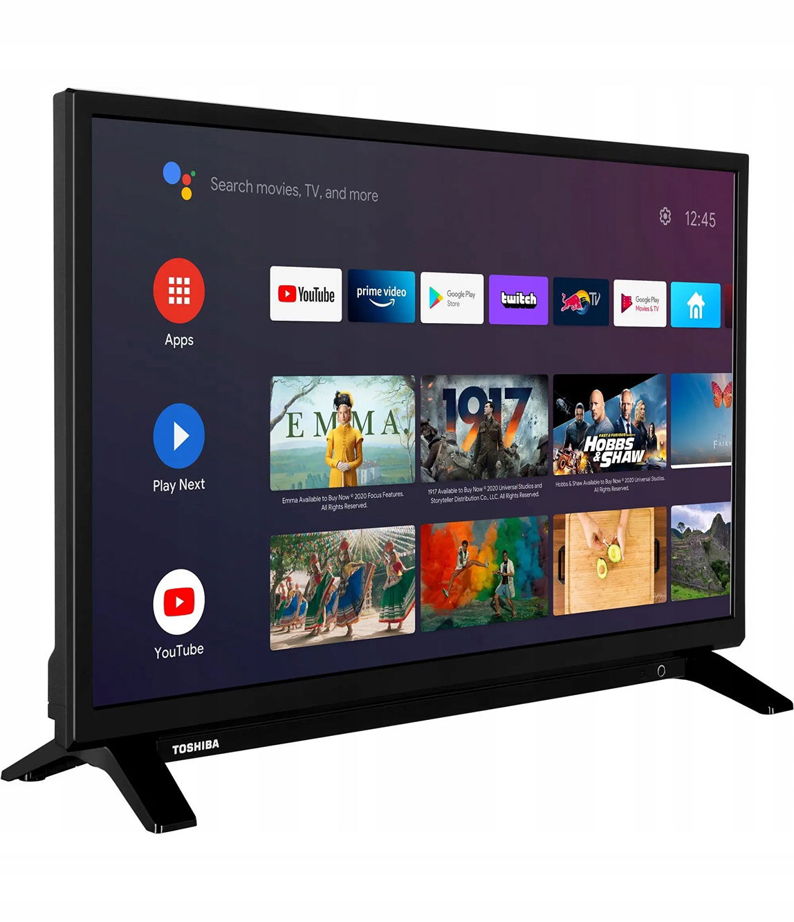 Televízor Toshiba 24'' Smart Tv Android Usb DVB-T2 Dvb-c Hevc Diaľkový Ovládač