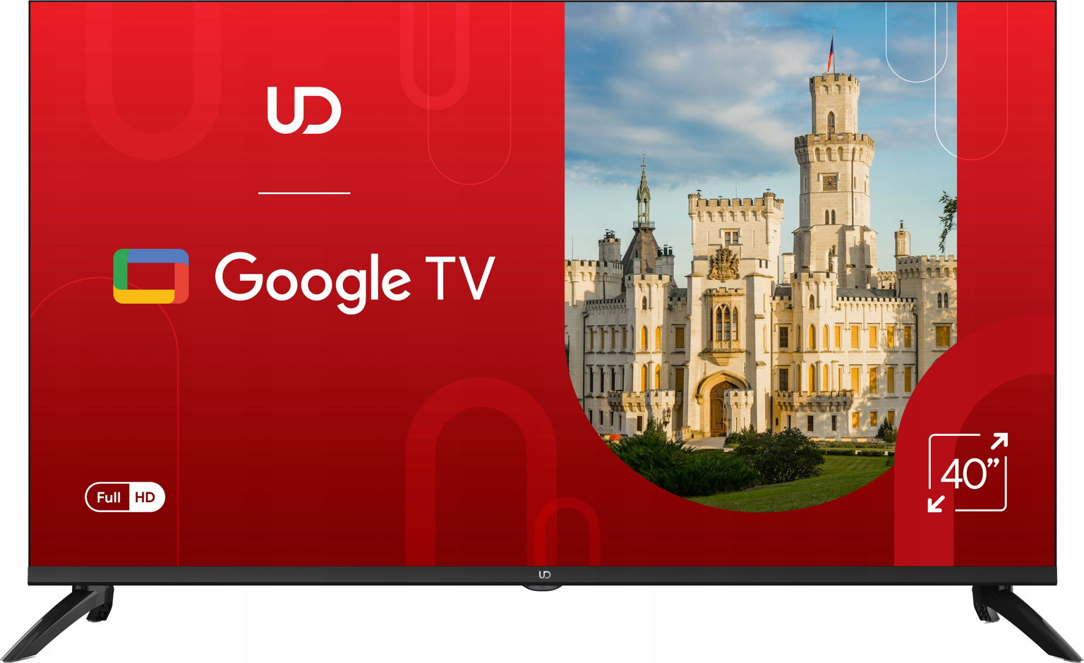 Televízor Ud 40 Palcov Led Full Hd Smart Google Wifi Dvbt T2 Hevc Čierny
