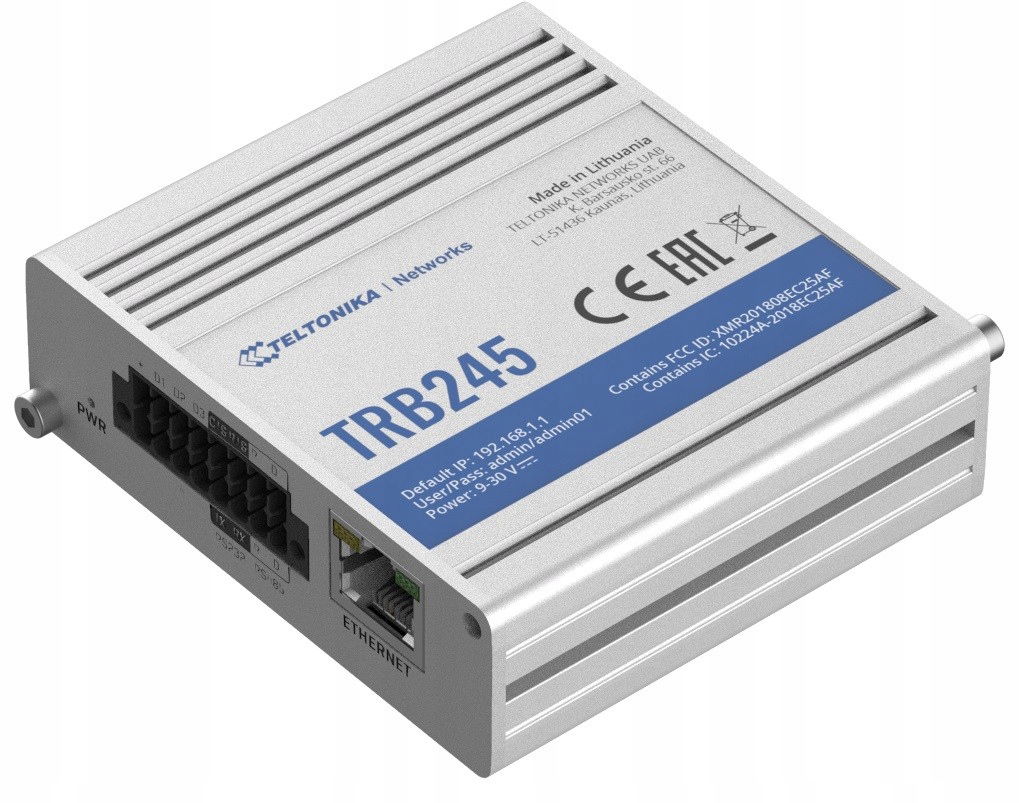 Teltonika Brána Lte TRB245 (Cat 4), 3G, 2G, RS232/RS485, Ethernet