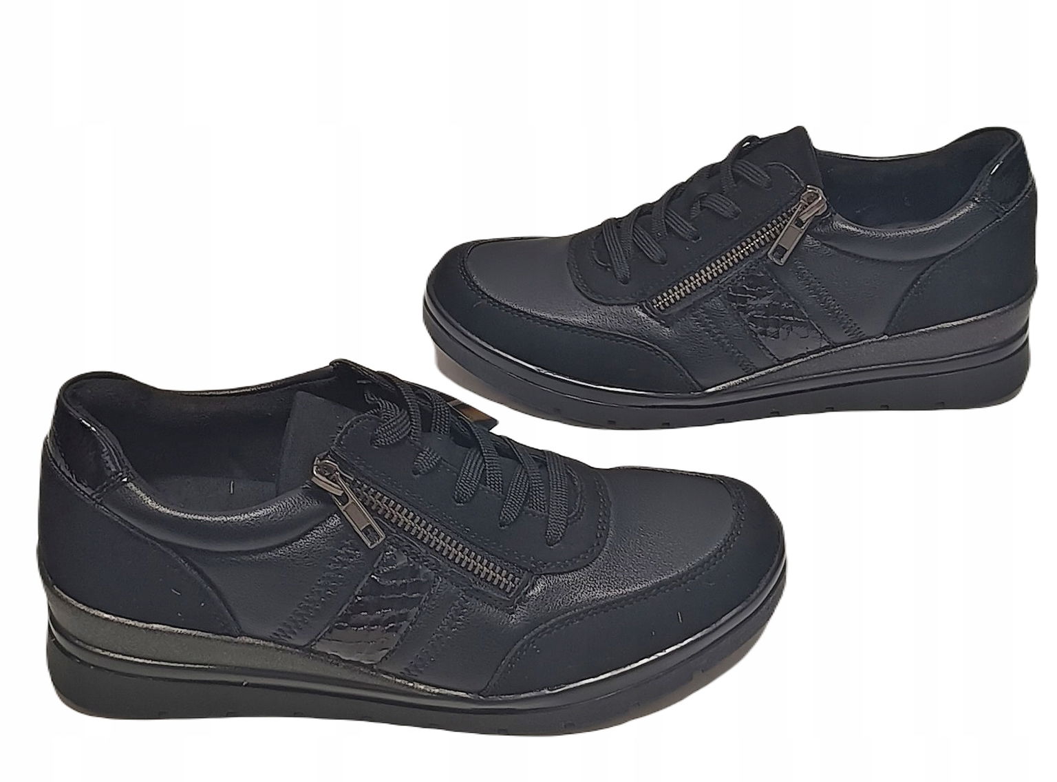Tenisky koža zips Remonte R0708-02 čierny r41