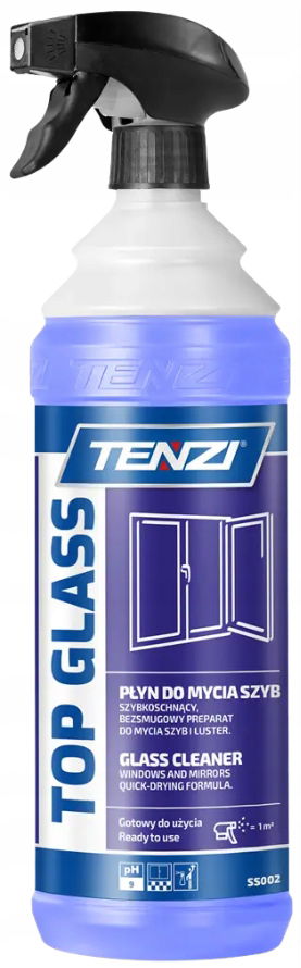 Tenzi Top Glass tekutý prostriedok na umývanie skiel zrkadiel okien 1000 ml