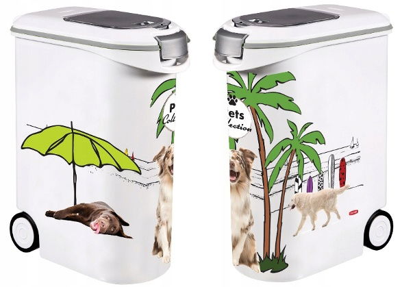 Tesná nádoba na približne 20 kg suchého krmiva pre psa Curver Pet Life 54L