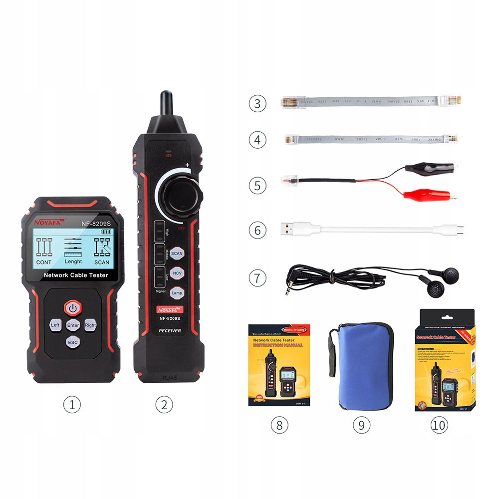 Tester káblov Poe Hľadač párov Noyafa NF-8209S