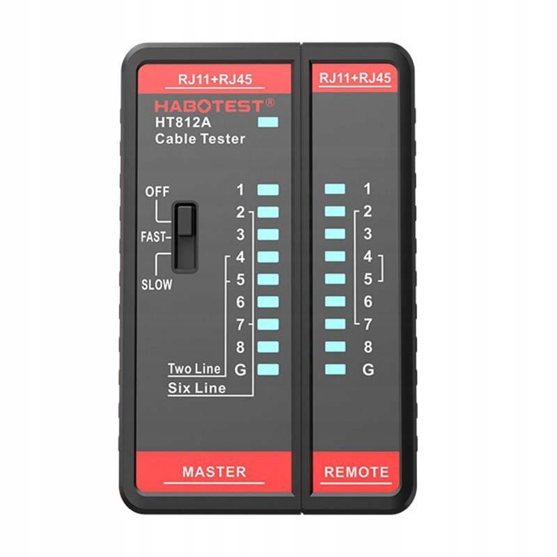 Tester sieťových káblov RJ11 RJ45 Habotest