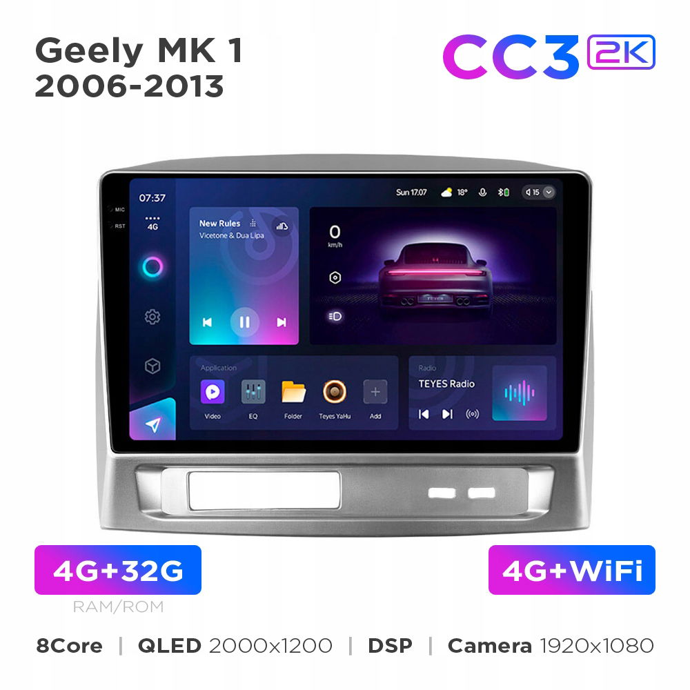 Teyes CC3 2k 4+32 Gb 9" pre Geely Mk 1 2006-2013