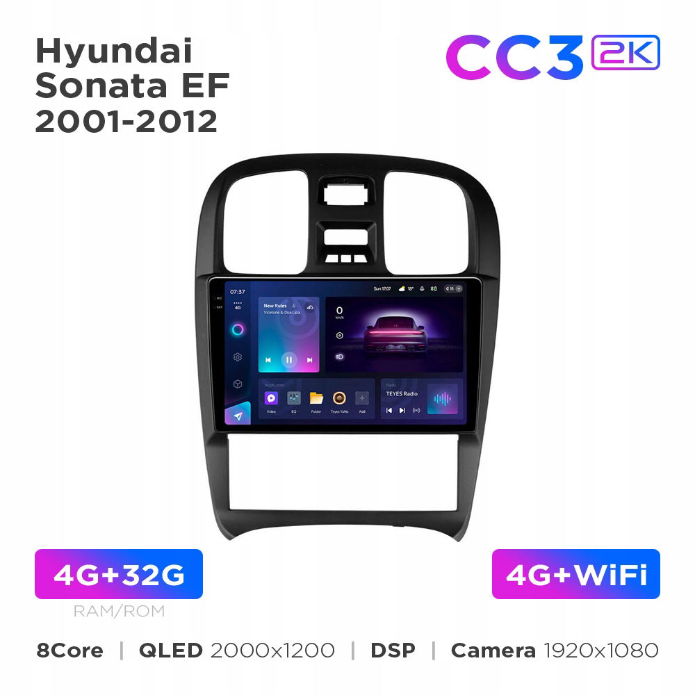 Teyes CC3 2k 4+32 Gb 9" pre Hyundai Sonata Ef 2001-2012