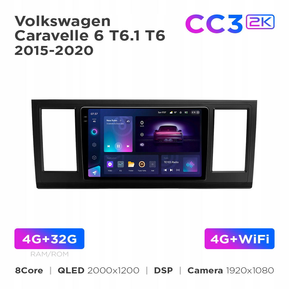 Teyes CC3 2k 4+32 Gb 9" pre Volkswagen Caravelle 6 T6.1 T6 2015-2020 (L1)