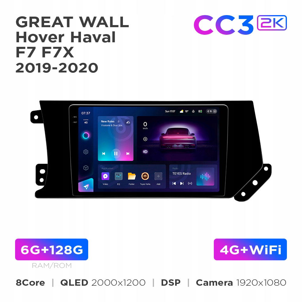 Teyes CC3 2k 6+128 Gb Great Wall Hover Haval F7 F7X 2019-2020 9"