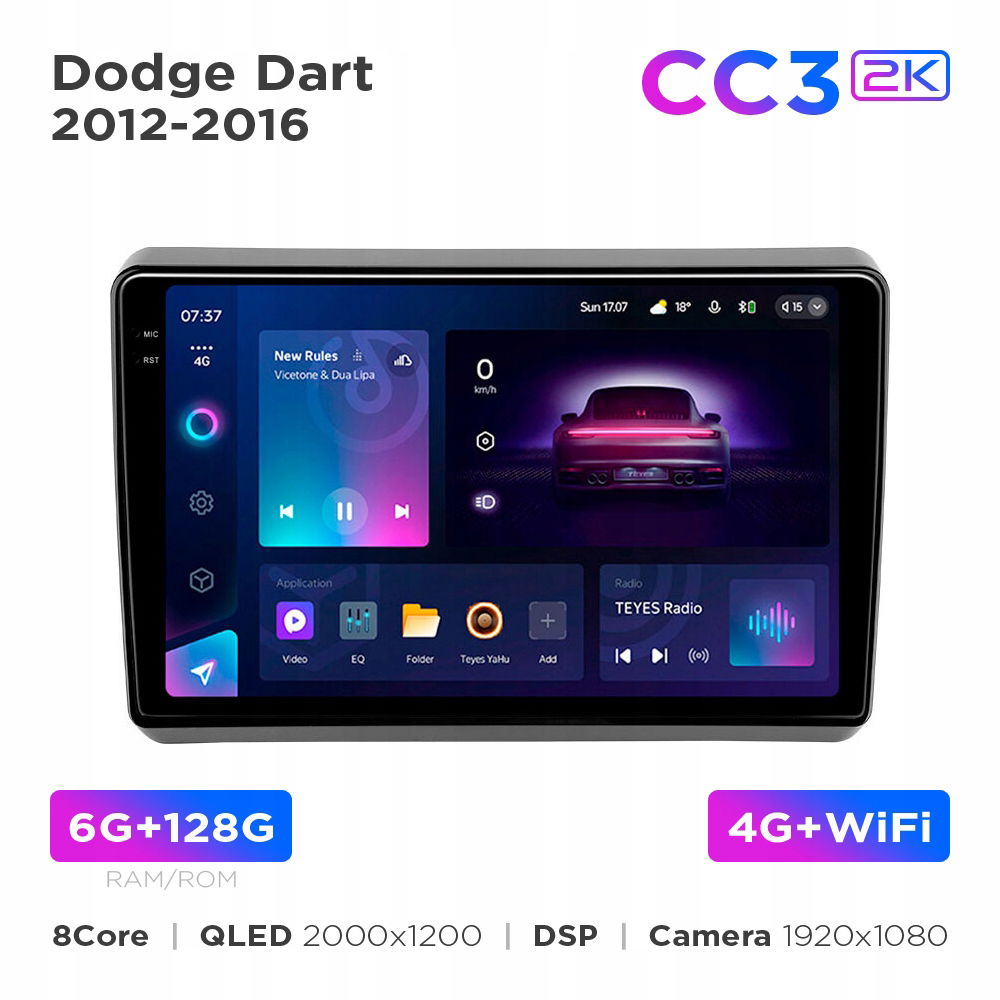 Teyes CC3 2k 6+128 Gb pre Dodge Dart 2012-2016 9"