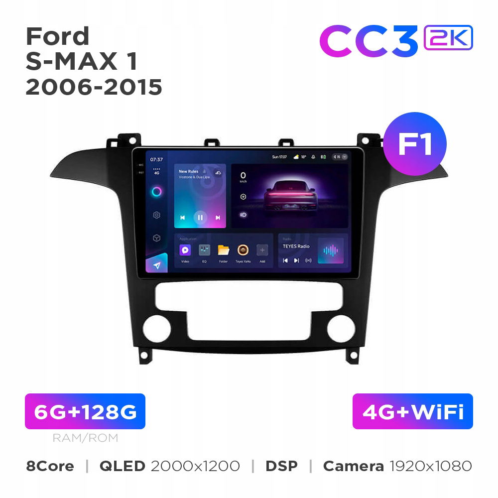 Teyes CC3 2k 6+128 Gb pre Ford S-max 1 2006-2015 (F1) 9"
