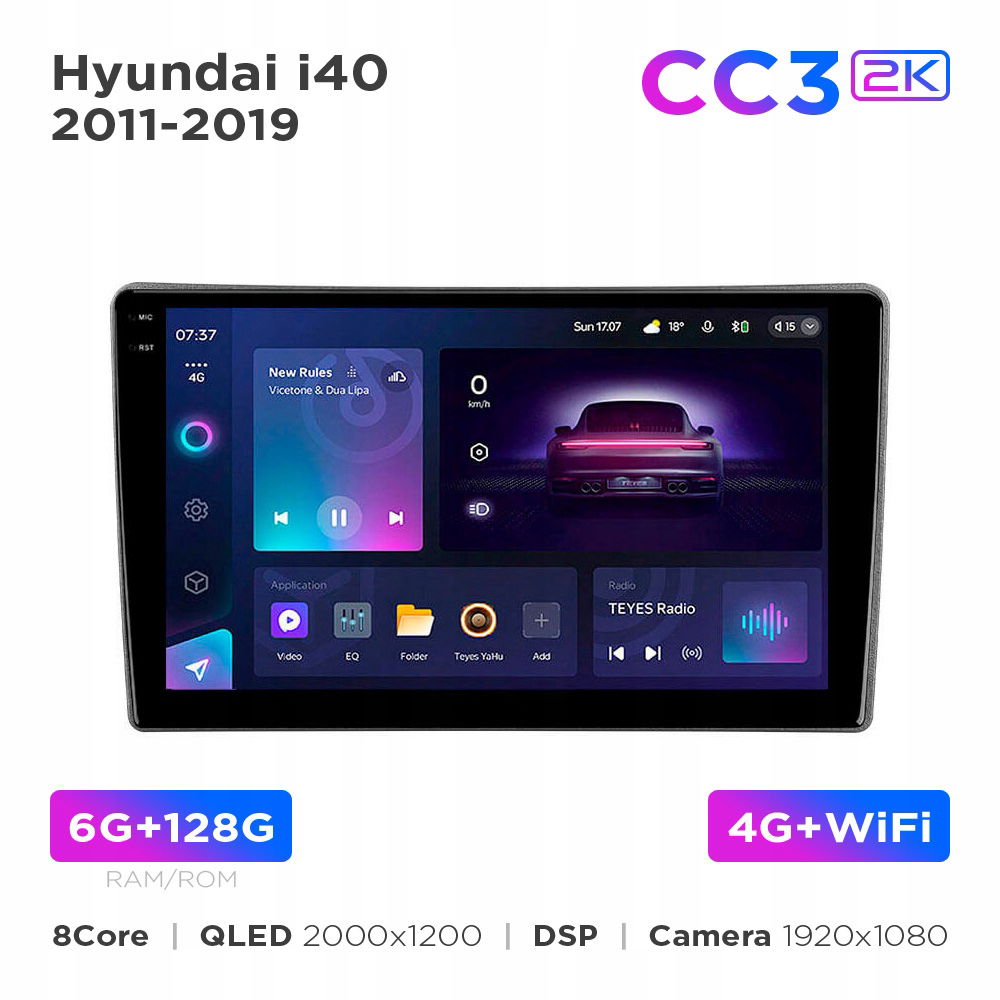 Teyes CC3 2k 6+128 Gb pre Hyundai i40 2011-2019 9"